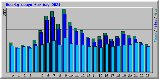 Hourly usage for May 2021