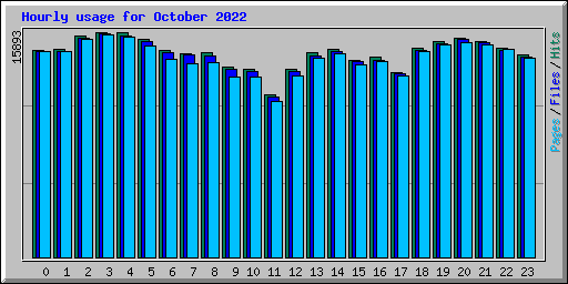 Hourly usage for October 2022