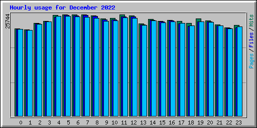 Hourly usage for December 2022