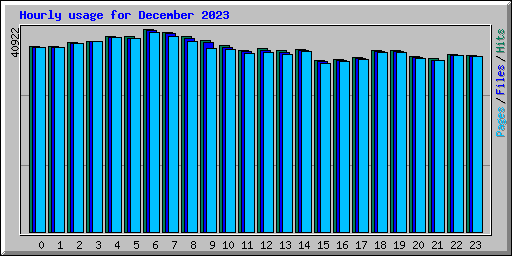 Hourly usage for December 2023