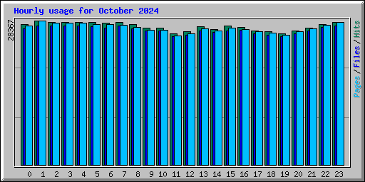 Hourly usage for October 2024