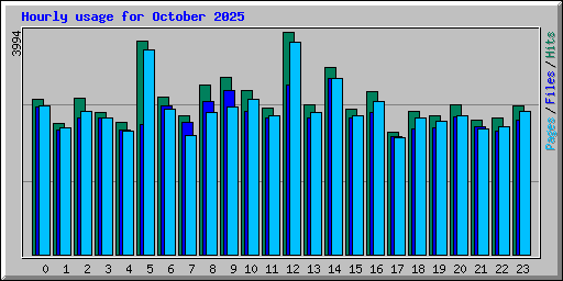Hourly usage for October 2025