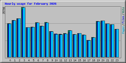 Hourly usage for February 2026